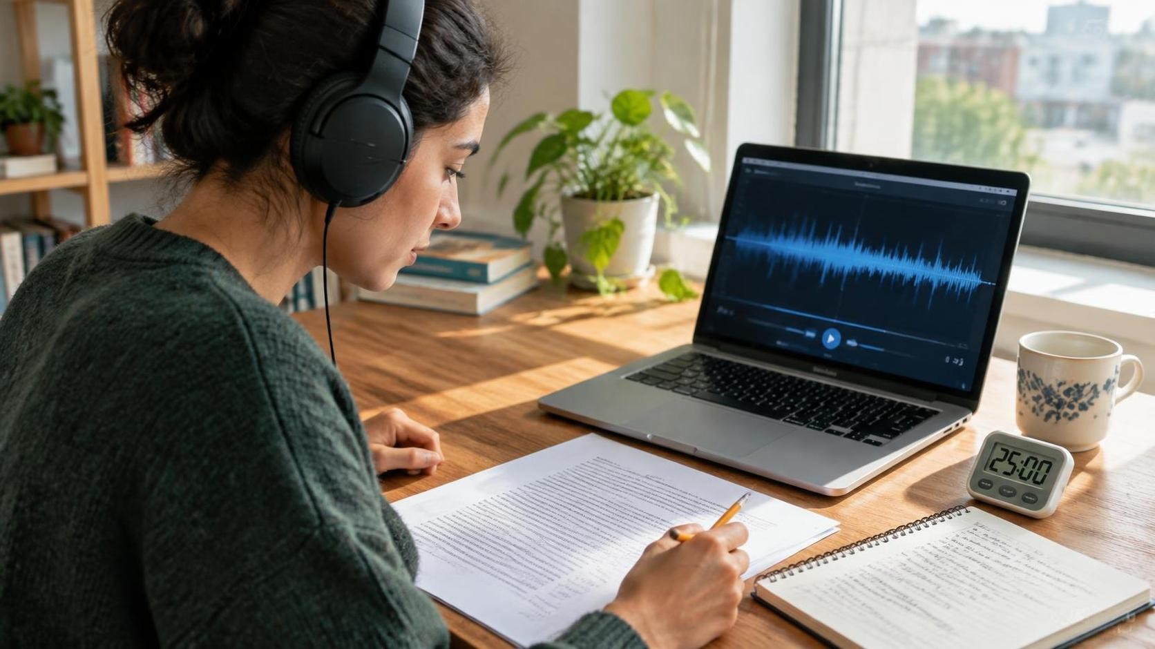 How to Shadow a Fast English Podcast: A 90-Second Drill for B2 Learners