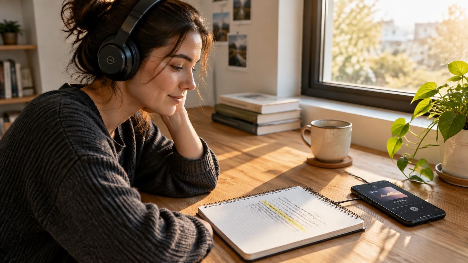 Podcast Shadowing for Beginners: A 10-Minute B1 Routine with a Transcript