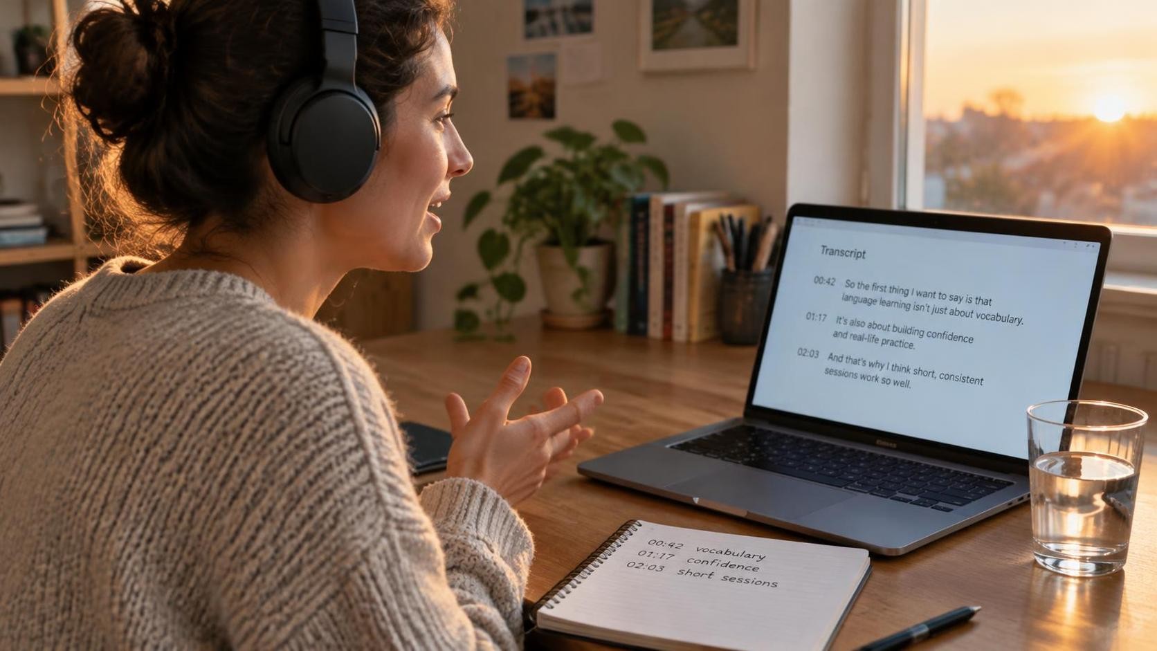 Podcast Shadowing for B1 Beginners: A 10-Minute Daily Routine With a Free Transcript