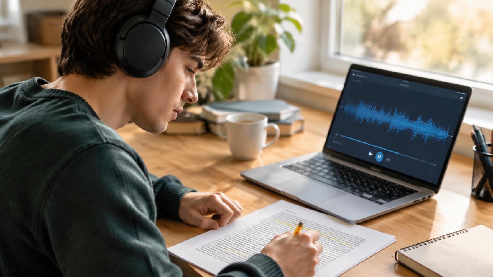 How to Shadow a Fast English Podcast at B1: A Ten Minute Transcript Drill